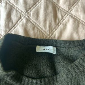 ALC sample sweater. Great condition. small/xsmall. Side slits. Army green/brown